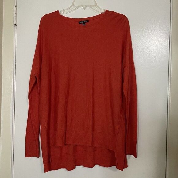 EILEEN FISHER Orange Knit Long sleeve Lightweight sweater top size Small - Picture 1 of 4